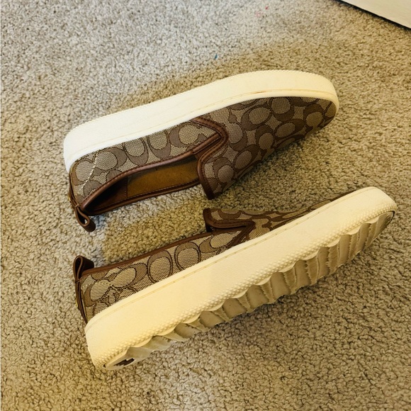 Coach Logo Slip On Sneakers C115 Size 9B - Picture 5 of 10
